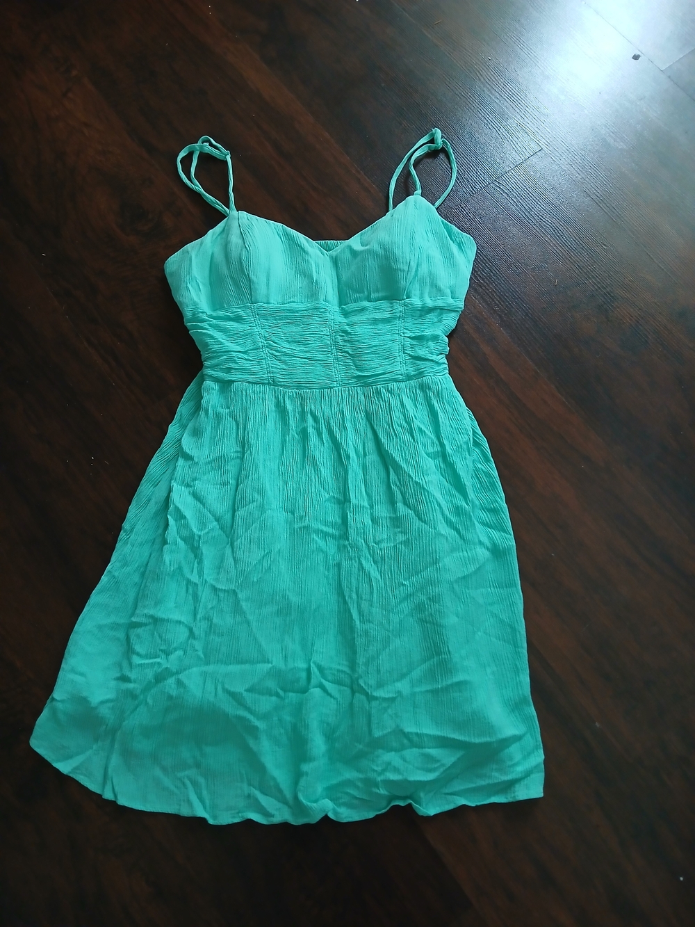 Candie's Mint Green Spaghetti Strap Mini Dress With Adjustable Straps